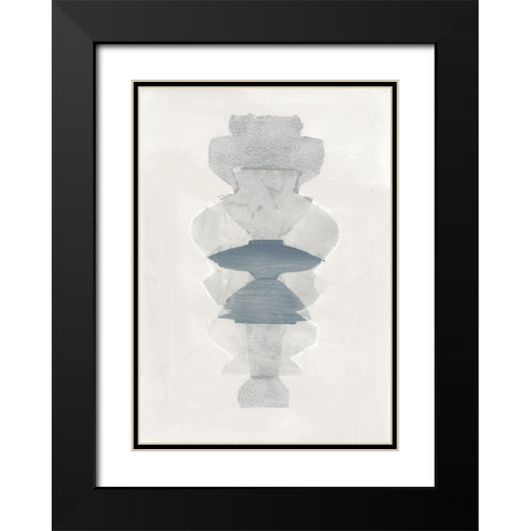 Amphora II Black Modern Wood Framed Art Print with Double Matting by Cartissi