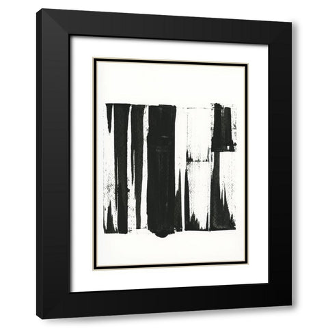Black Bars I Black Modern Wood Framed Art Print with Double Matting by Cartissi