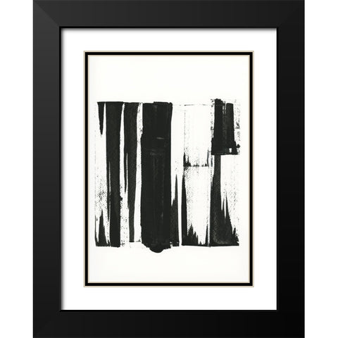 Black Bars I Black Modern Wood Framed Art Print with Double Matting by Cartissi