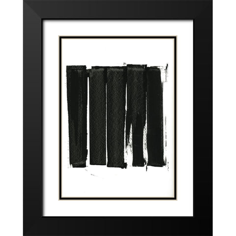 Black Bars II  Black Modern Wood Framed Art Print with Double Matting by Cartissi
