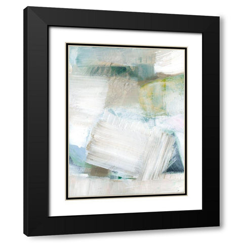 White Blues II Black Modern Wood Framed Art Print with Double Matting by Cartissi