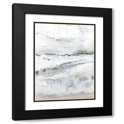 Melting Ice I Black Modern Wood Framed Art Print with Double Matting by Cartissi