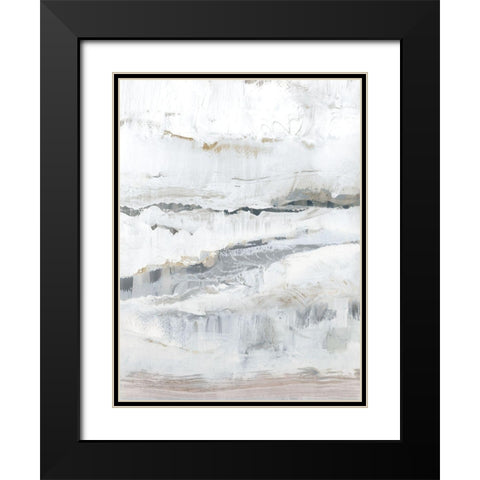 Melting Ice I Black Modern Wood Framed Art Print with Double Matting by Cartissi