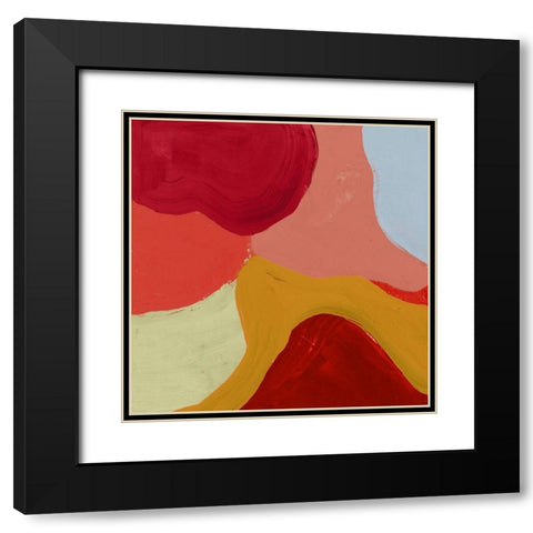 Red Clouds III Black Modern Wood Framed Art Print with Double Matting by Cartissi
