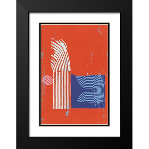 On the Wave III Black Modern Wood Framed Art Print with Double Matting by Cartissi