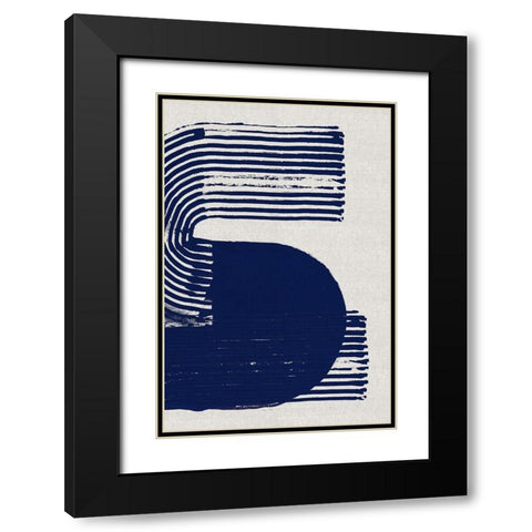 Cubic Curve I Black Modern Wood Framed Art Print with Double Matting by Cartissi