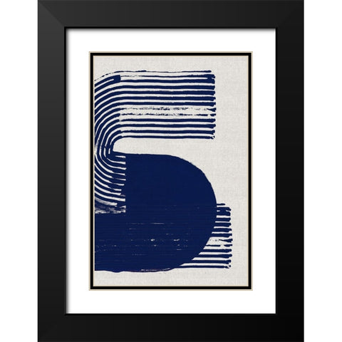 Cubic Curve I Black Modern Wood Framed Art Print with Double Matting by Cartissi