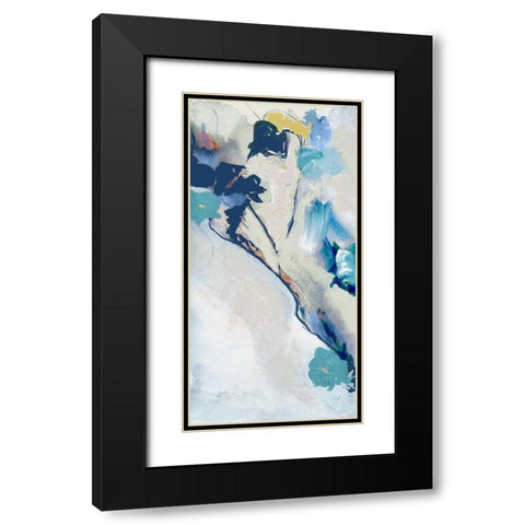 Japanese Blossom I Black Modern Wood Framed Art Print with Double Matting by Cartissi