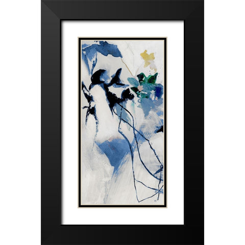 Japanese Blossom II Black Modern Wood Framed Art Print with Double Matting by Cartissi