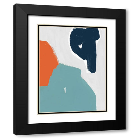 Tempo II Black Modern Wood Framed Art Print with Double Matting by Cartissi