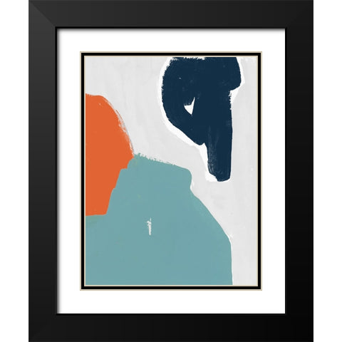 Tempo II Black Modern Wood Framed Art Print with Double Matting by Cartissi