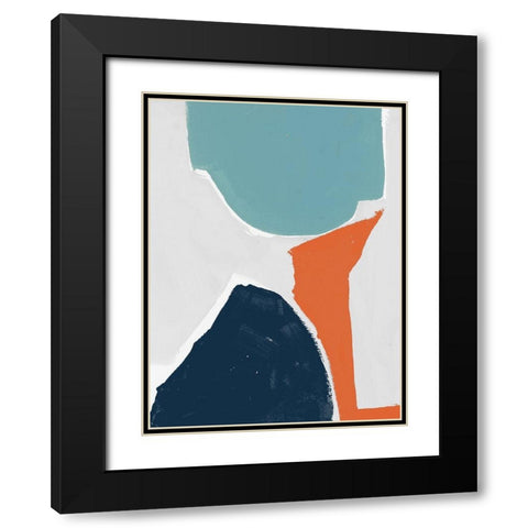 Tempo III Black Modern Wood Framed Art Print with Double Matting by Cartissi