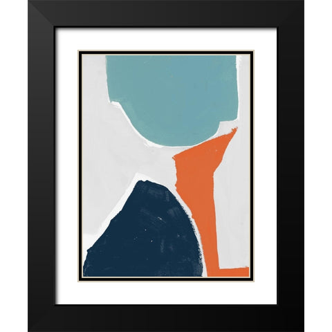 Tempo III Black Modern Wood Framed Art Print with Double Matting by Cartissi