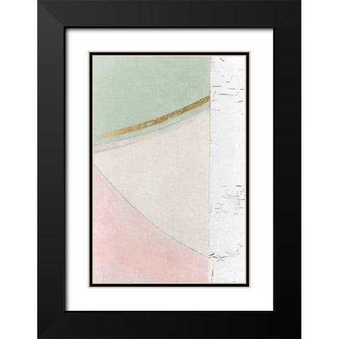 Abstract Elegance I Black Modern Wood Framed Art Print with Double Matting by Cartissi