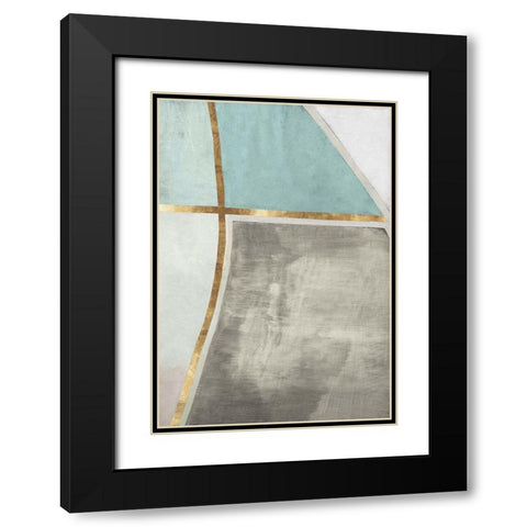 Abstract Elegance IV Black Modern Wood Framed Art Print with Double Matting by Cartissi