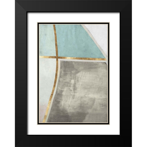 Abstract Elegance IV Black Modern Wood Framed Art Print with Double Matting by Cartissi