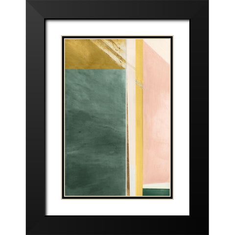Abstract Elegance V Black Modern Wood Framed Art Print with Double Matting by Cartissi