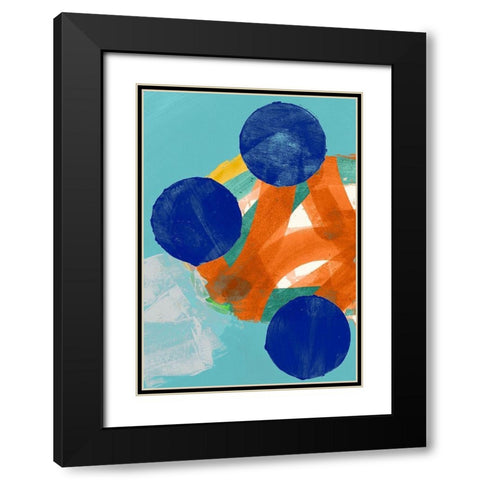 Blue Valentine II  Black Modern Wood Framed Art Print with Double Matting by Cartissi