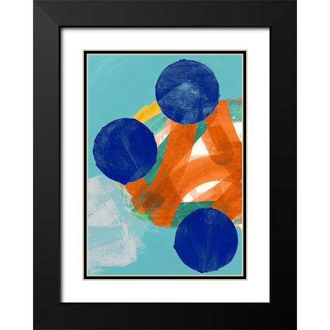 Blue Valentine II  Black Modern Wood Framed Art Print with Double Matting by Cartissi
