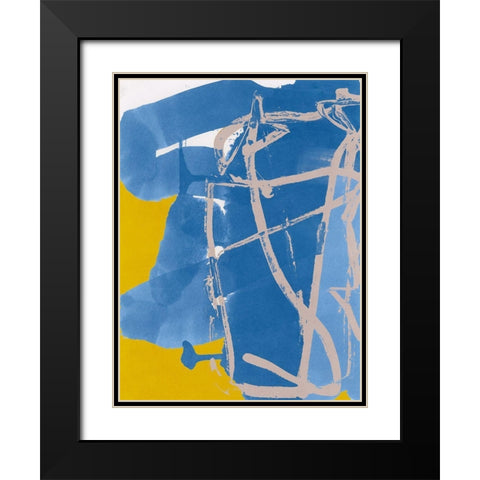 Blue Signs  Black Modern Wood Framed Art Print with Double Matting by Cartissi