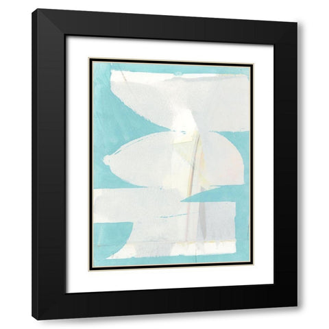 Carve I  Black Modern Wood Framed Art Print with Double Matting by Cartissi