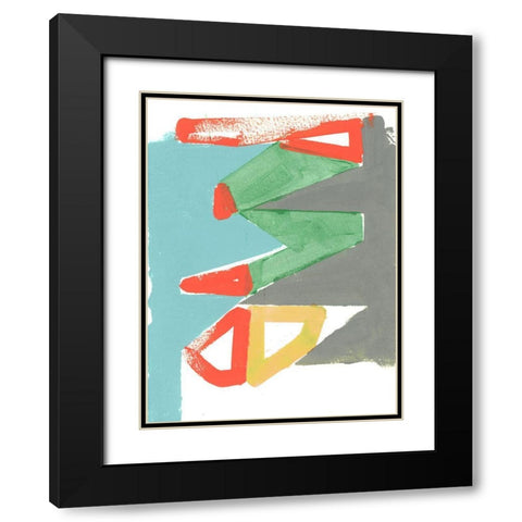 Main Direction IV Black Modern Wood Framed Art Print with Double Matting by Cartissi