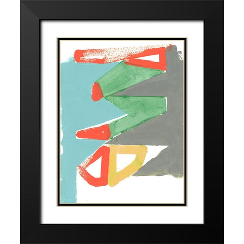 Main Direction IV Black Modern Wood Framed Art Print with Double Matting by Cartissi
