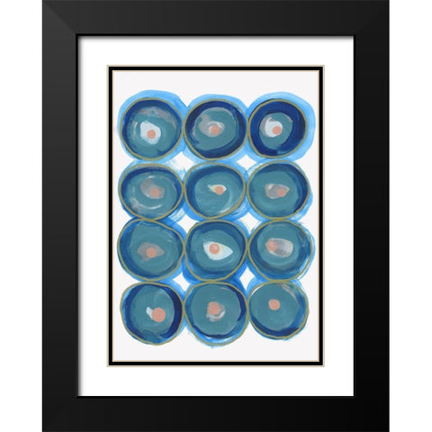 Forever and Always I  Black Modern Wood Framed Art Print with Double Matting by Cartissi