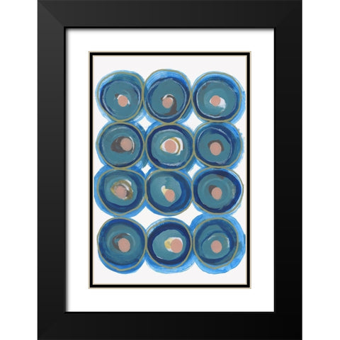 Forever and Always II  Black Modern Wood Framed Art Print with Double Matting by Cartissi