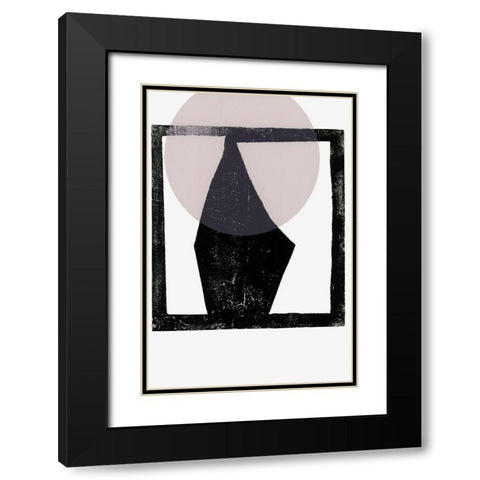 Blushing Aura  Black Modern Wood Framed Art Print with Double Matting by Cartissi