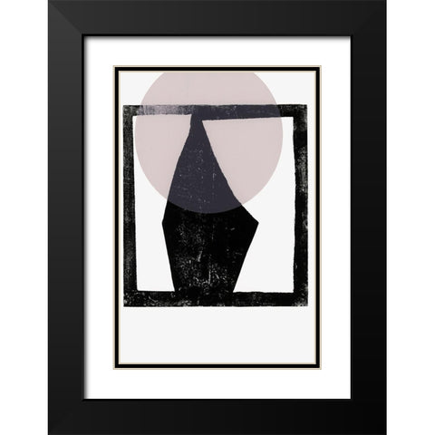 Blushing Aura  Black Modern Wood Framed Art Print with Double Matting by Cartissi