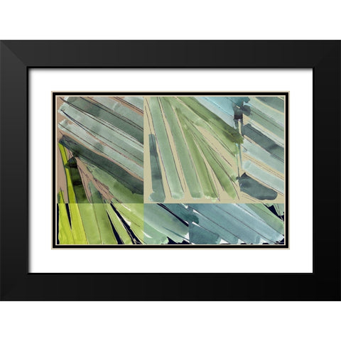 Botanical Green IV Black Modern Wood Framed Art Print with Double Matting by Cartissi