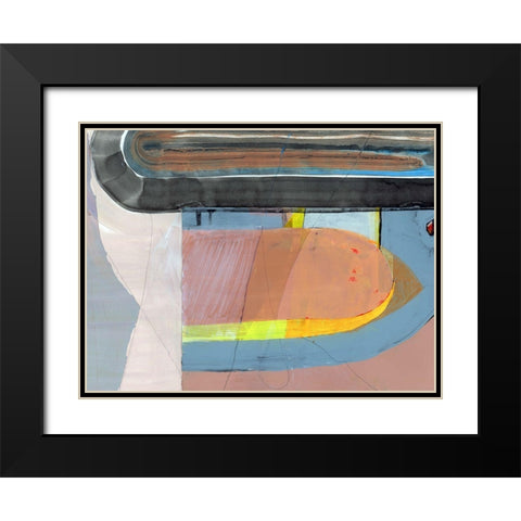 Turn Around  Black Modern Wood Framed Art Print with Double Matting by Cartissi