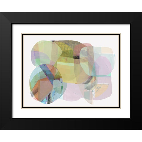 Rainbow Overlay II Black Modern Wood Framed Art Print with Double Matting by Cartissi