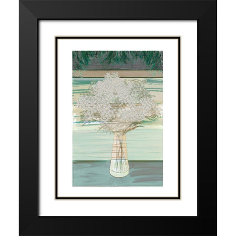 Dried Florals I Black Modern Wood Framed Art Print with Double Matting by Cartissi