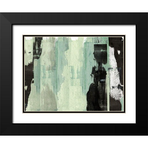 Green Energy II Black Modern Wood Framed Art Print with Double Matting by Cartissi
