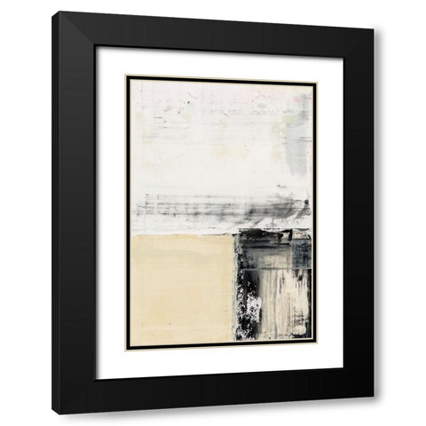 Block Standing I  Black Modern Wood Framed Art Print with Double Matting by Cartissi