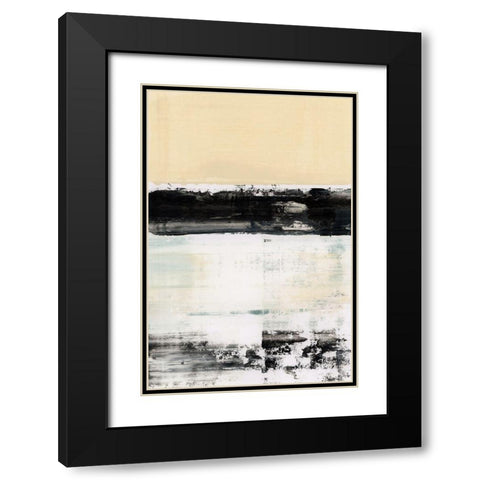 Block Standing II Black Modern Wood Framed Art Print with Double Matting by Cartissi