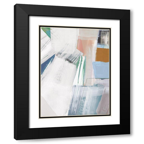 Buildings II Black Modern Wood Framed Art Print with Double Matting by Cartissi