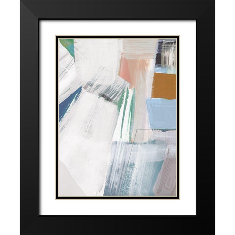 Buildings II Black Modern Wood Framed Art Print with Double Matting by Cartissi
