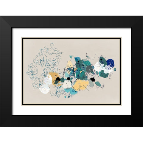 Dried Bouquet Haven II Black Modern Wood Framed Art Print with Double Matting by Cartissi