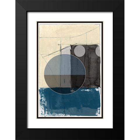 Bluff Block II  Black Modern Wood Framed Art Print with Double Matting by cartissi