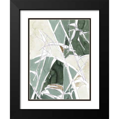 Blink White Gold II Black Modern Wood Framed Art Print with Double Matting by Cartissi