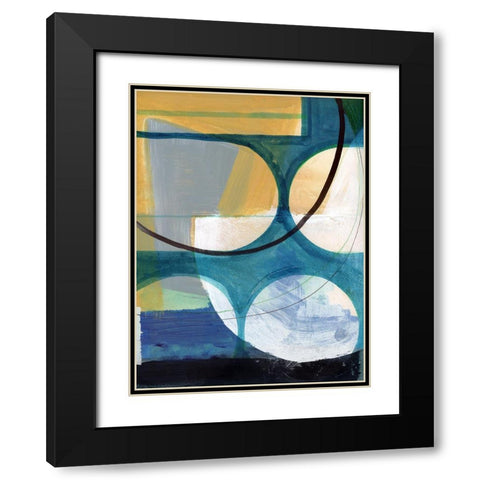 Promenades II Black Modern Wood Framed Art Print with Double Matting by Cartissi