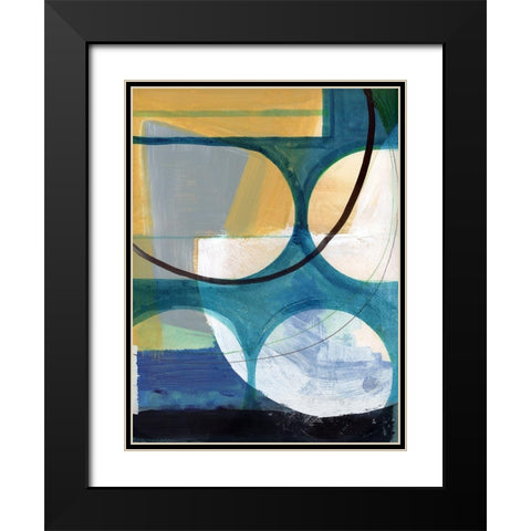 Promenades II Black Modern Wood Framed Art Print with Double Matting by Cartissi