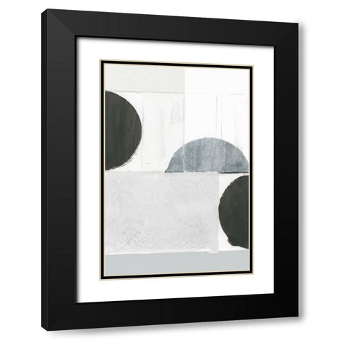 Shape Parade III Black Modern Wood Framed Art Print with Double Matting by Cartissi