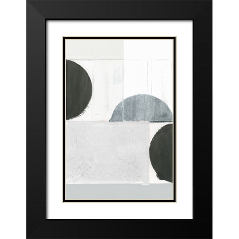 Shape Parade III Black Modern Wood Framed Art Print with Double Matting by Cartissi