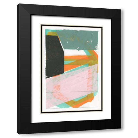 Gentle Geo I  Black Modern Wood Framed Art Print with Double Matting by Cartissi