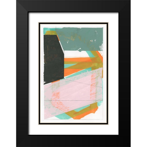 Gentle Geo I  Black Modern Wood Framed Art Print with Double Matting by Cartissi