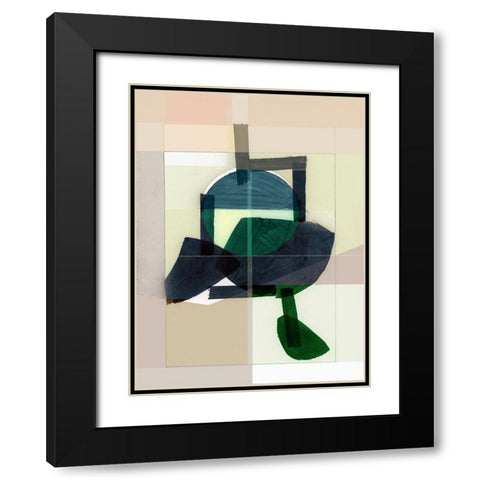 Earthly II Black Modern Wood Framed Art Print with Double Matting by Cartissi
